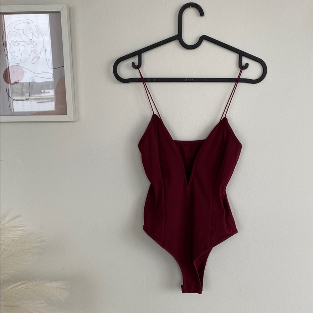 Elegant Burgundy Bodysuit